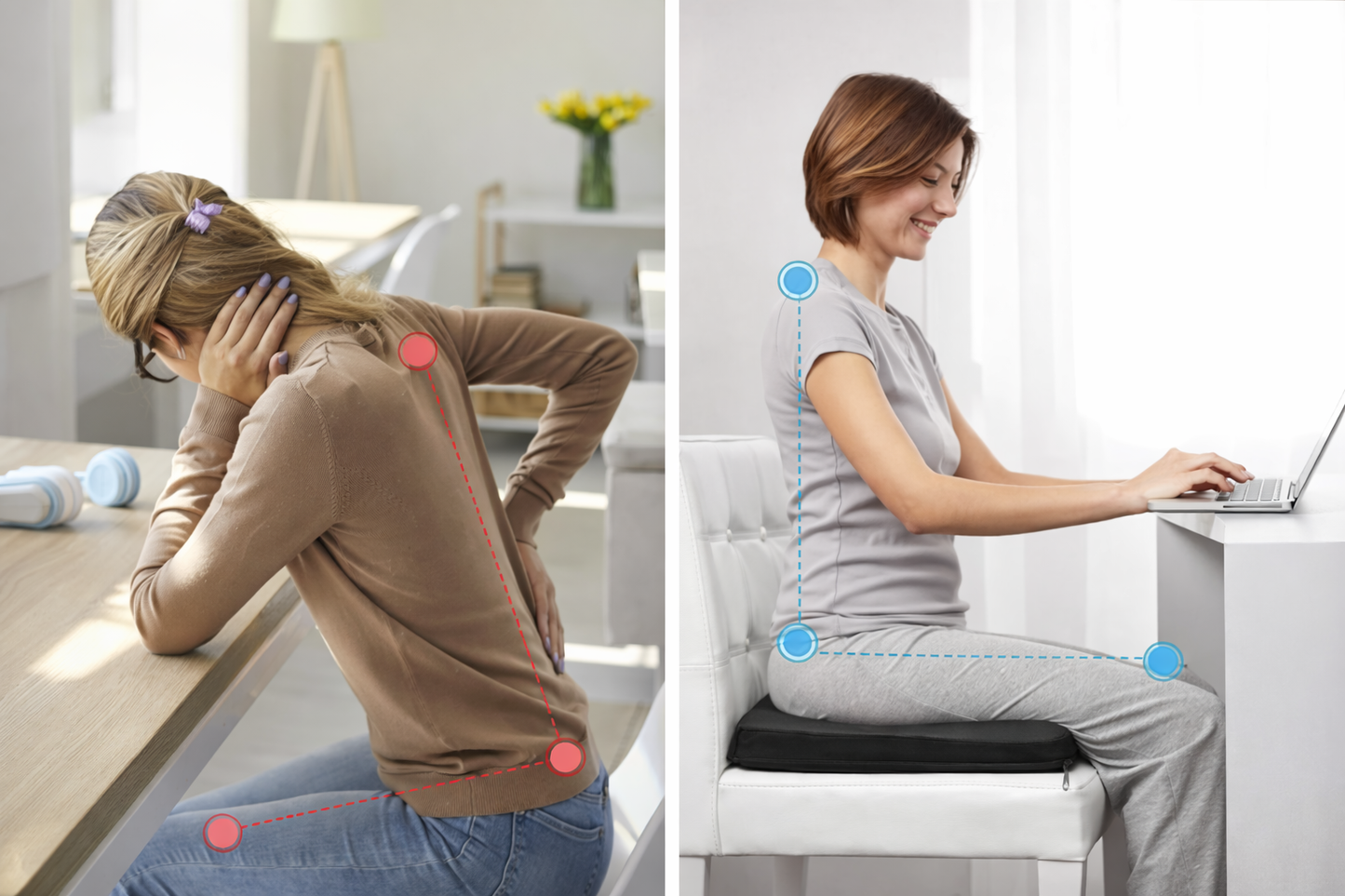 Coussin ergonomique gel & mémoire de forme
