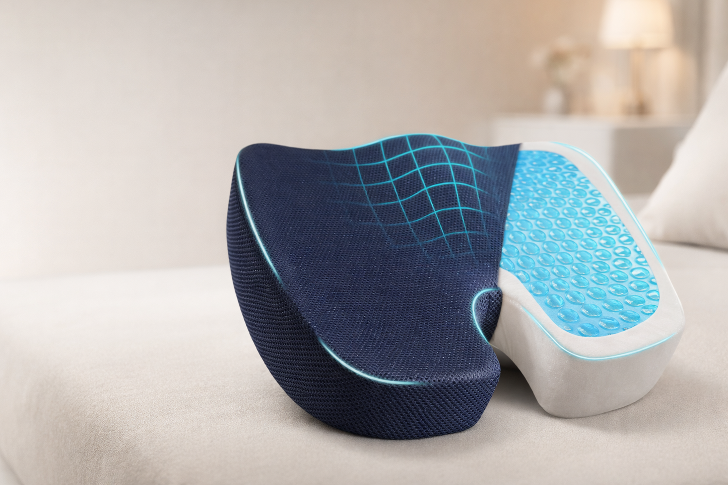 Coussin ergonomique gel & mémoire de forme